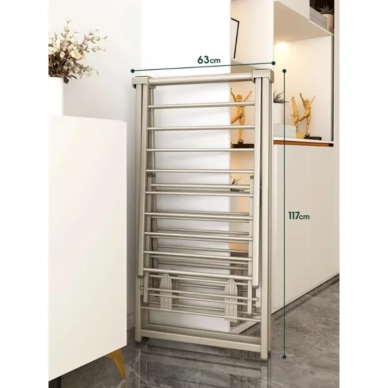 

- Вешалка для одежды, напольная складная домашняя вешалка для одежды, домашний балкон, алюминиевый сплав, новое мобильное одеяло, вешалка для одежды