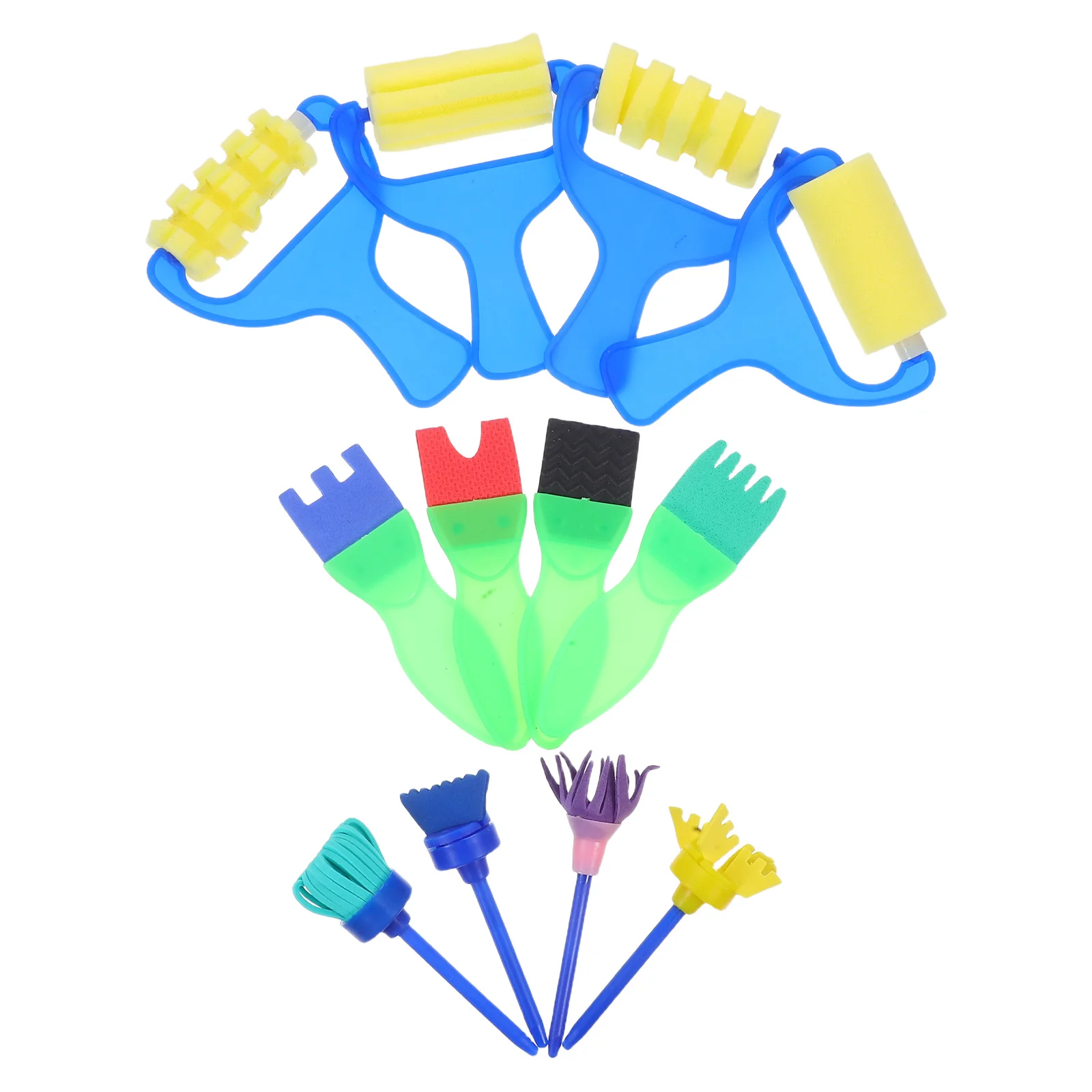 

12Pcs Child Sponge Painting Rollers Soft Material Safe for Toddlers Fast Drying Washable DIY Art Craft Kit for Early Education