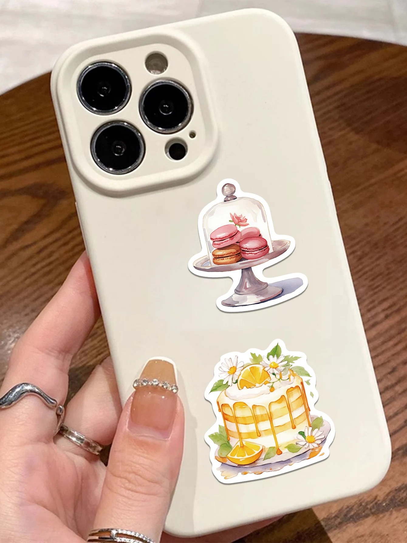 Tarde Chá Bolo Adesivos Estéticos, Decalques Kawaii, Papelaria Telefone, Etiqueta Brinquedos para Criança, Laptop, Notebook, INS Estilo, Bonito, 50 Pcs