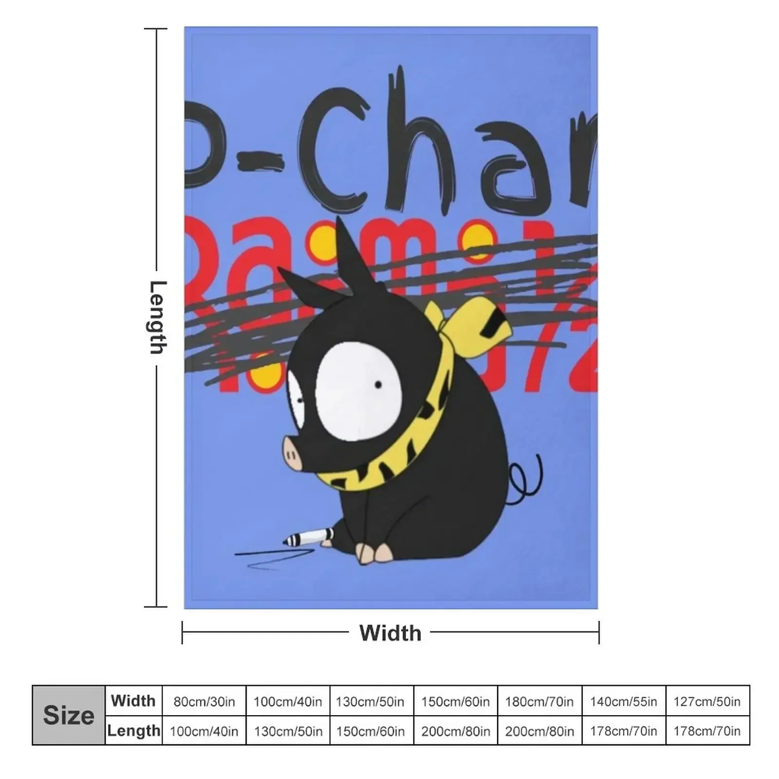 P-Chan Ranma Logo (Blue Background) SILLYFUN ON REDBUBBLE.COM (LOWER QUALITY IF STOLEN) Throw Blanket christmas gifts Blankets