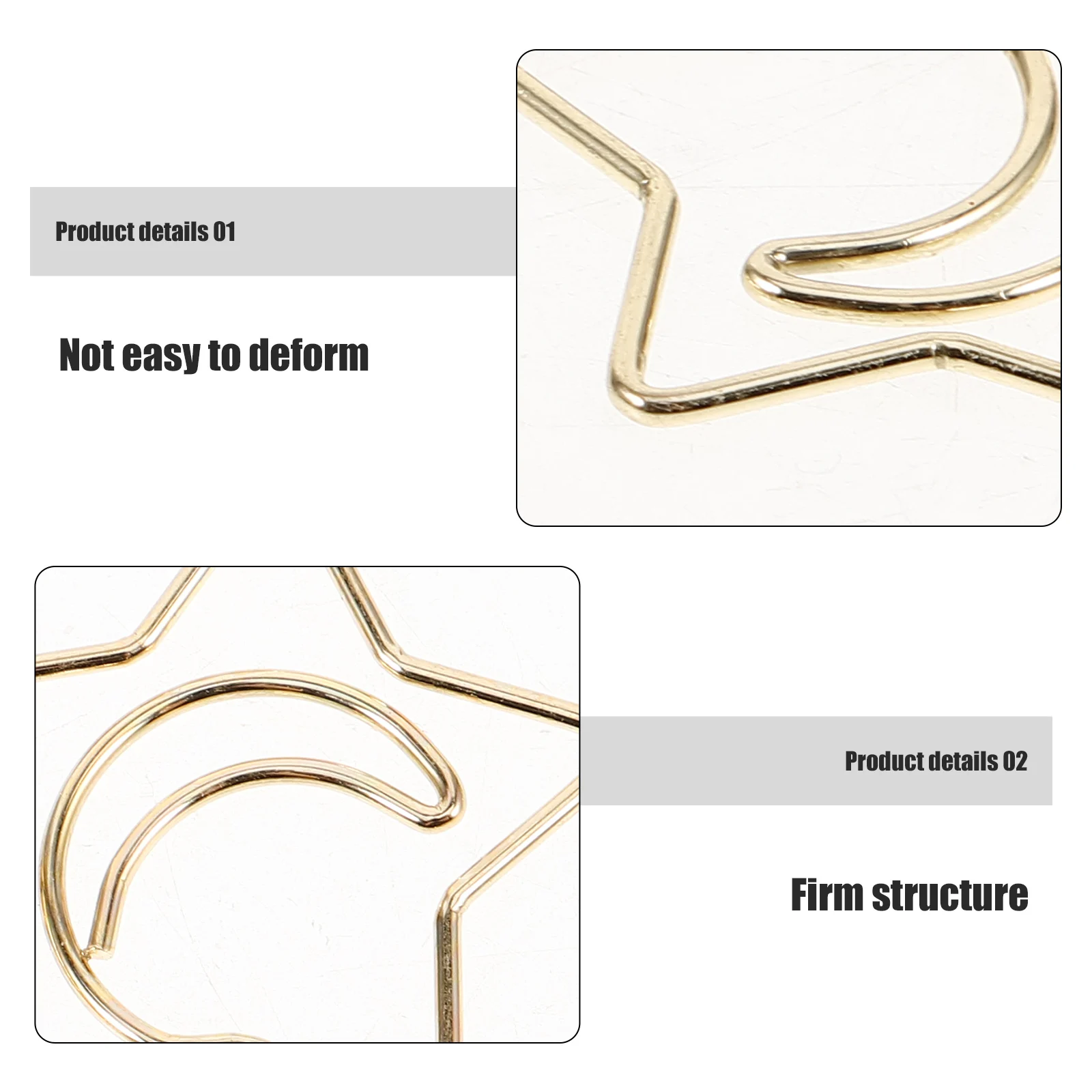 

Multi-use Paper Clips Star Moon Bookmark Mini Exquisite Small File Document Office Supplies Decorative Cute Pins