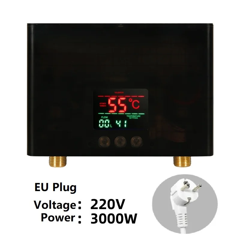 110V 220V Doorstromers Badkamer Keuken Wandmontage Elektrische Boiler LCD Temperatuurdisplay met Afstandsbediening