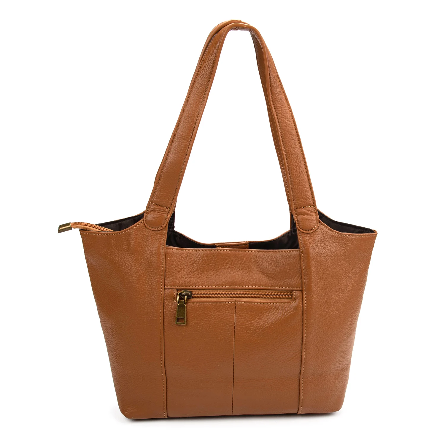 Sac à main polyvalent en cuir véritable pour femmes, fourre-tout élégant, couleur unie, sac à bandoulière Chic, grande taille