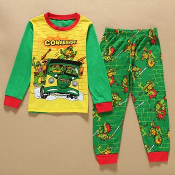 2pcs Anime Teenage Mutant Ninja Turtles Pajama Boys Home Clothes Children's Kawaii Pajamas Cartoon Cosplay Sleepwear Suits Gift 3