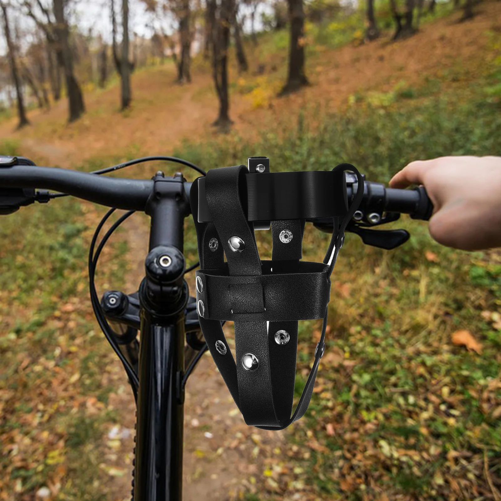 

PU Material Bike Cup Holder Stylish Design Long Lasting Use Bicycle Water Bottle Bracket Anti Shake Cycling Accessory