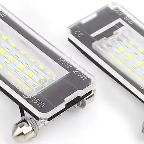 2PCS White 18 SMD LED Chips Plate Light Lamp Beads for BMW Mini Cooper R56 R57 R58 R59 Car Light Source Error Free