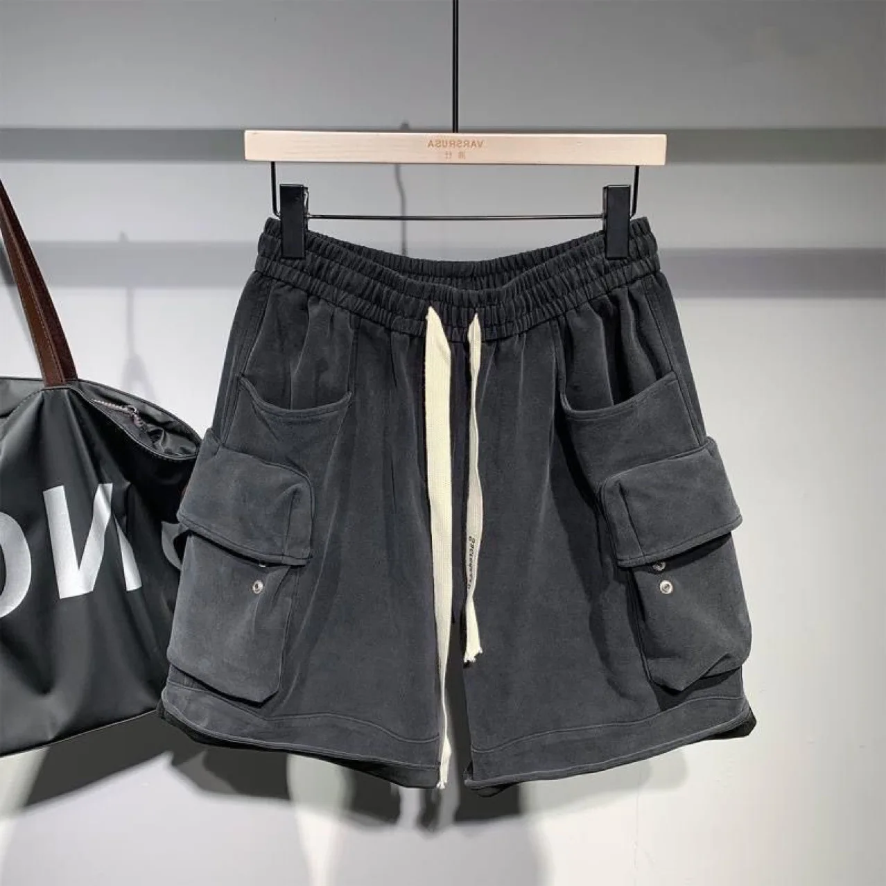 

2025 модные повседневные шорты с карманами, мужские летние американские уличные рабочие брюки, свободные спортивные брюки с пентаграммой