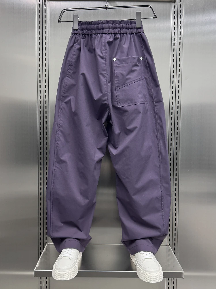 Pantaloni casual a gamba dritta slim fit Faionable da uomo autunno inverno sottili e versatili pantaloni a gamba larga con coltello da sartoria 3D