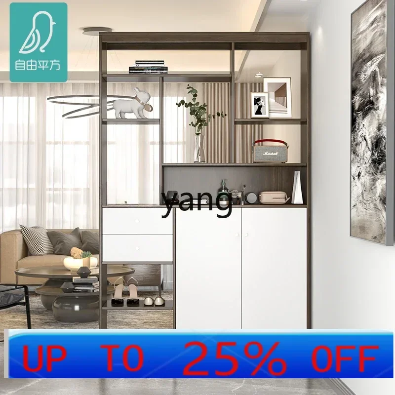 

LH living room simple double-sided room hall cabinet entrance shoe cabinet integrated against the wall shelf screen