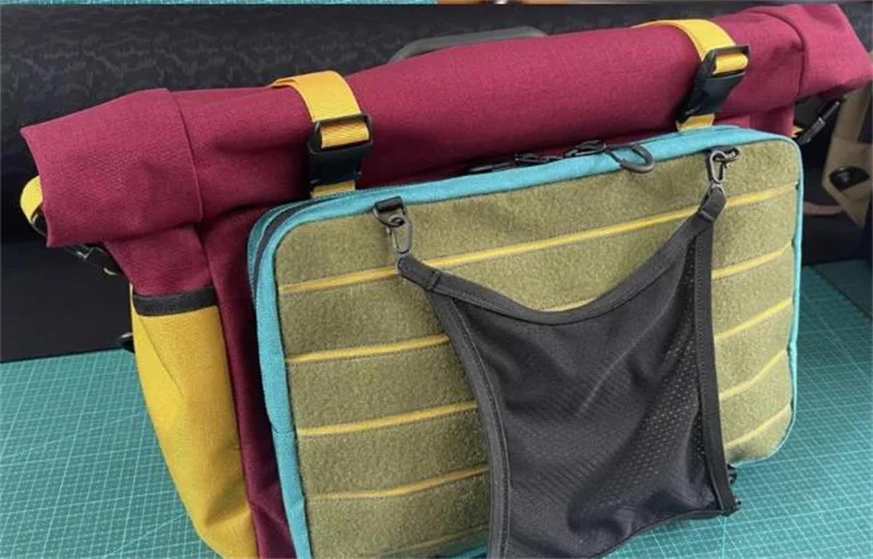 NONE Klappbare Fahrrad-Fronttasche 21L für Brompton-Tasche, großer Rucksack, Tragetasche 4