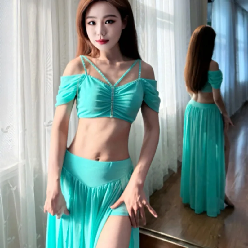 Design personalizado trajes de dança do ventre estampagem quente uniformes de exercício uniformes de classe traje de desempenho trajes de carnaval de samba