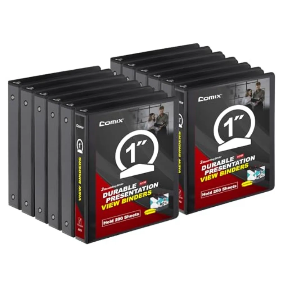 

Sturdy 3 Ring Binder with Clear View Cover " Round Ring View Binder PVC-Free .4mm-Thick 00 Sheets Capacity of US Letter Size Pa