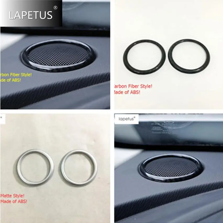 

Car Accessories Dashboard Side Stereo Speaker Audio Sound Loudspeaker Decor Ring Cover Trim For Mazda CX-3 CX3 2015 - 2021 Matte