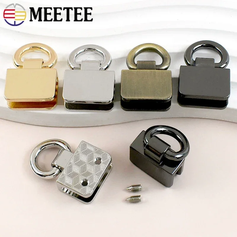 2/4 قطعة Meetee 32x19 مللي متر مشبك جانبي معدني مشبك حقيبة يد حزام D حلقة موصل المرأة حقيبة المسمار هوك الديكور إكسسوارات الأجزاء الداخلية للكمبيوتر