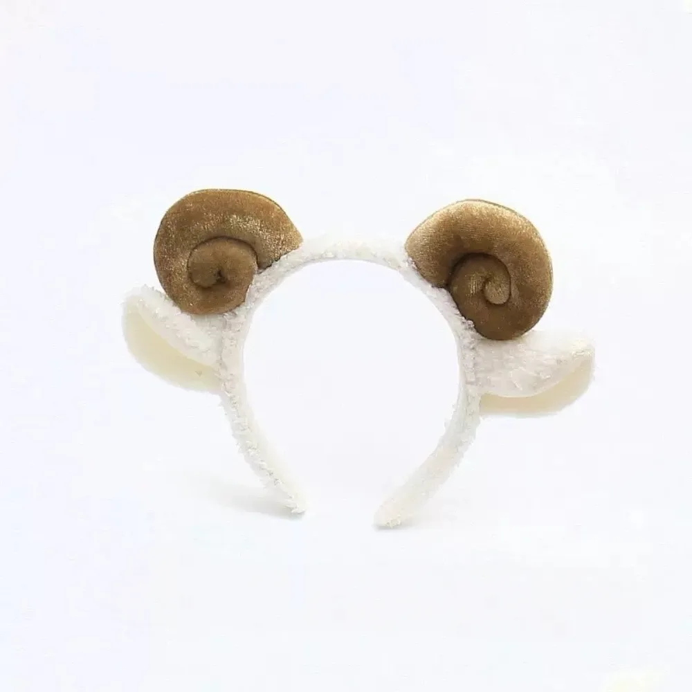 Ethnic Trendy Hair Hoop Plush Sheep Ears Headband Hair Accessories Xinjiang Chinese New Year Plush Lamb Hair Band Cartoon