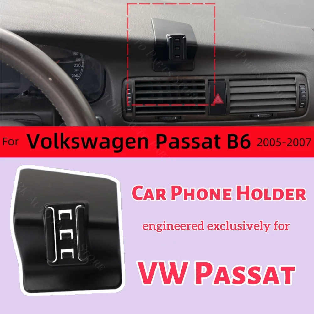 Für Volkswagen VW Passat B6 R Line 2005-2007 Magnetischer Telefonhalter Drahtloses Laden Spezielle feste Halterung Basis MagSafe-Halterung