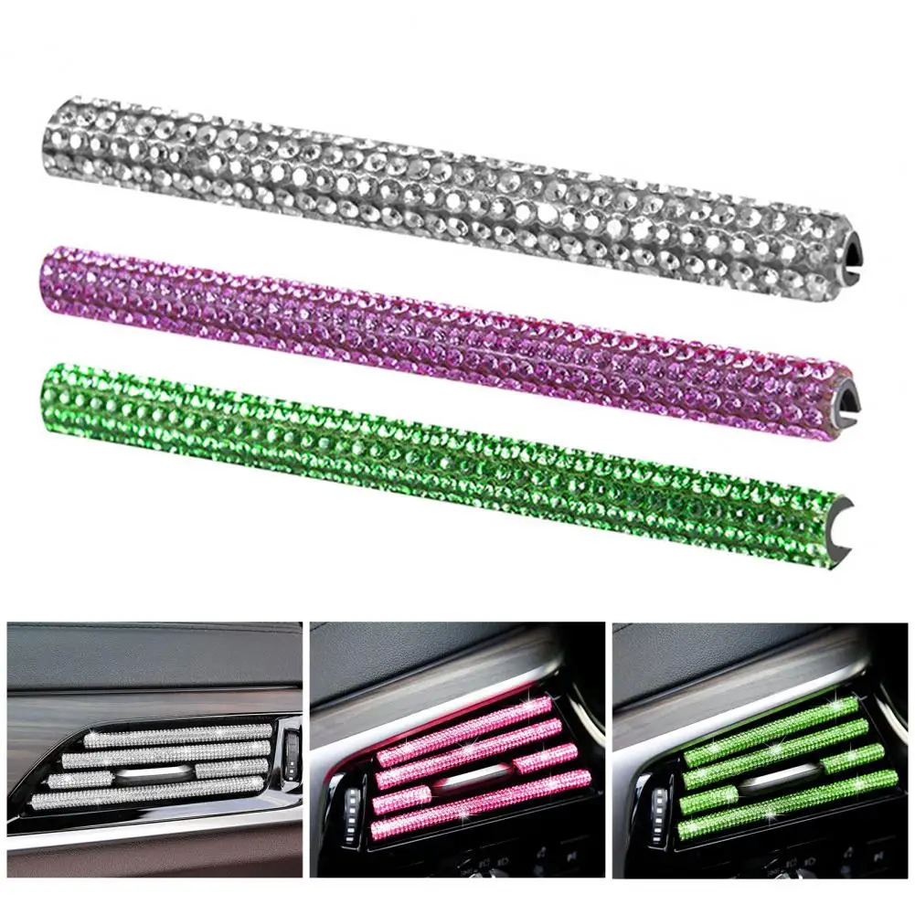 

Air Vent Strip Shiny Wear Resistant Installation Sparkling Reusable PVC Air Conditioner Decor Strip Vent Outlet Trim Car Supplie