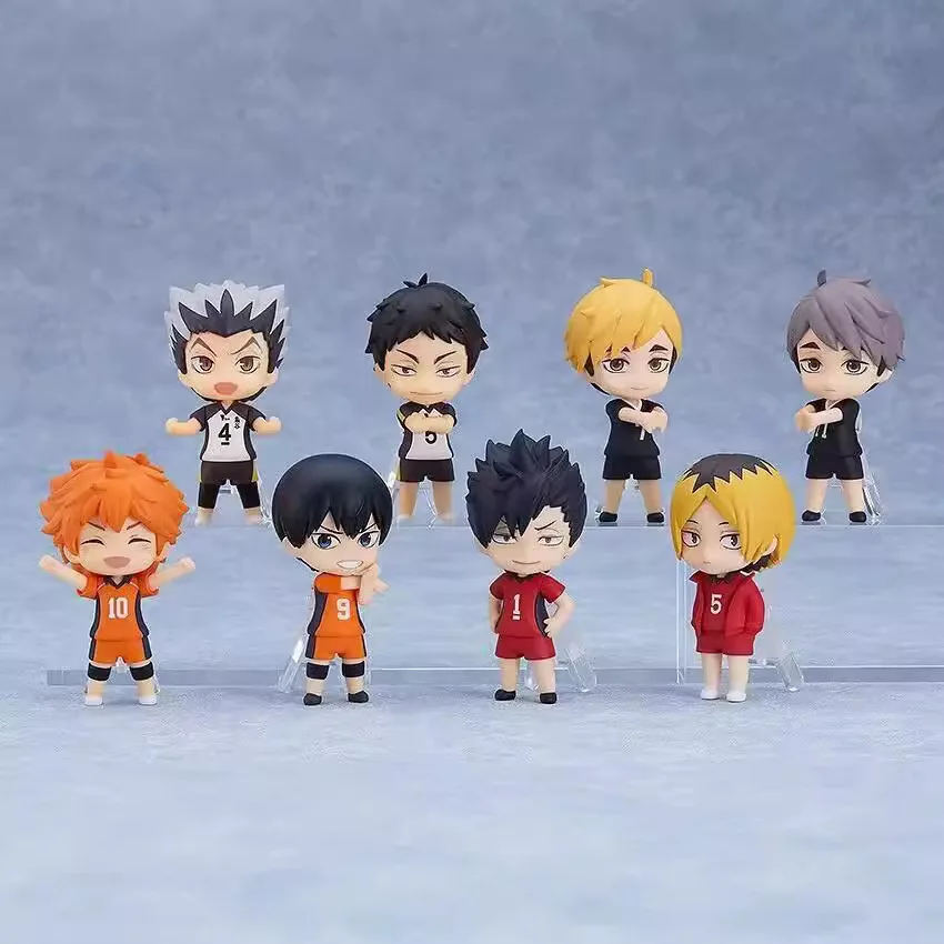 

8pcs Haikyuu!! Anime Figure Kodzuken Hinata Shoyo Tobio Kageyama PVC Action Figures Model Children Doll Ornaments Toy Gift