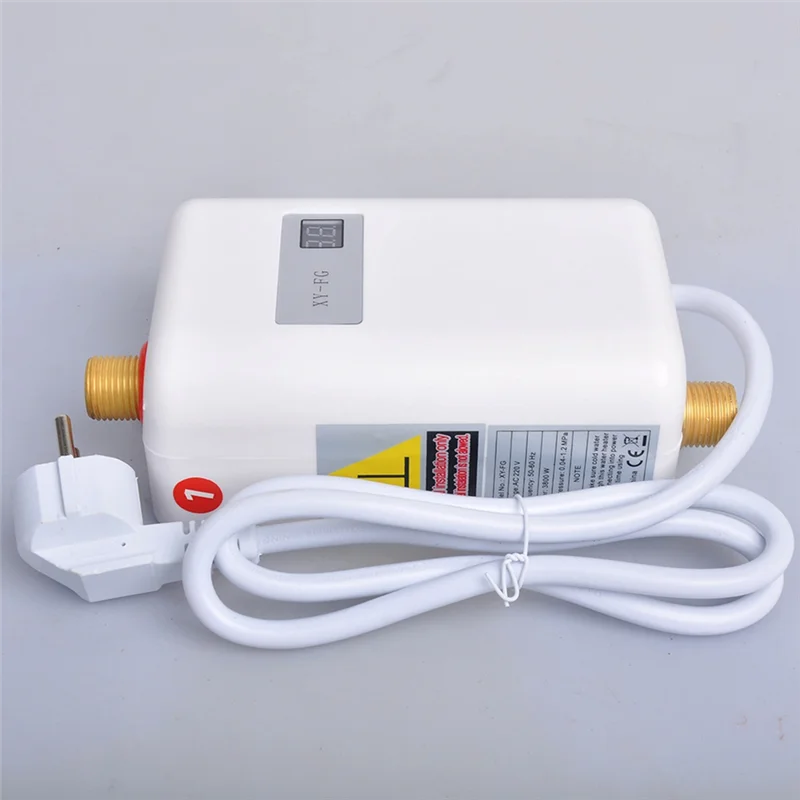 A20F-Instant Boiler 3800W Mini Elektrische Tankles Warmwaterboiler Digitale Display Voor Badkamer Keuken Wassen EU Plug