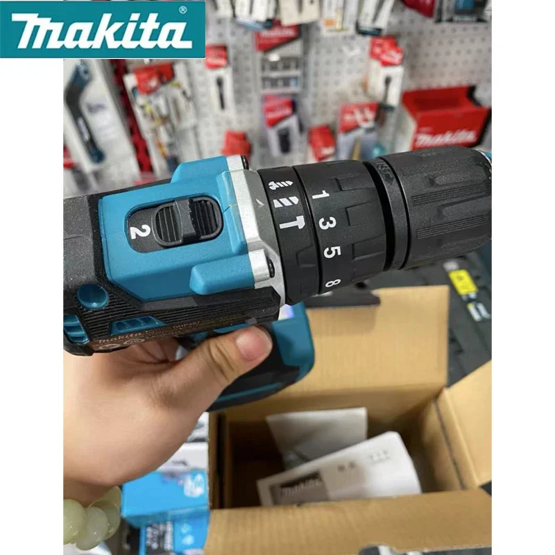 Imagem -02 - Furadeira de Impacto sem Fio Motor sem Escova Martelo Compacto Chave de Fenda Recarregável Ferramentas Elétricas 18v Lxt Makita-dhp487