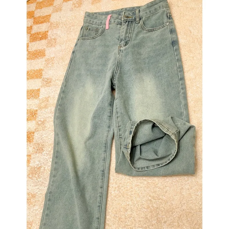 

Легкие мужские широкие джинсы Wa, весна-осень, новый дизайн, свободные брюки прямого кроя, повседневные модные молодежные джинсы