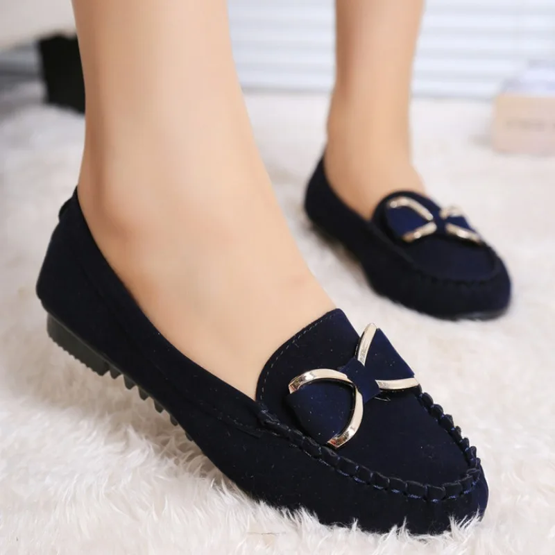 2022 Fashion Casual Lofers Women\'s Flat Shoes Ladies Elegant Butterfly-Knot Comfortable Shoes Women Soft Classic Office Shoes