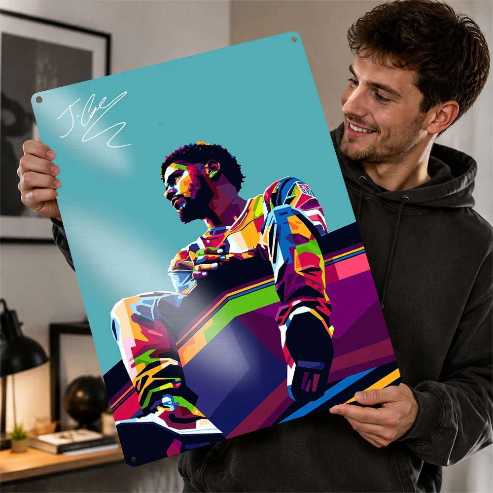 J Cole Poster Musical Wall Art Customized Retro Metal Tin Sign for Music Room Studio Bedroom Home Decor Display Plaque Artwork