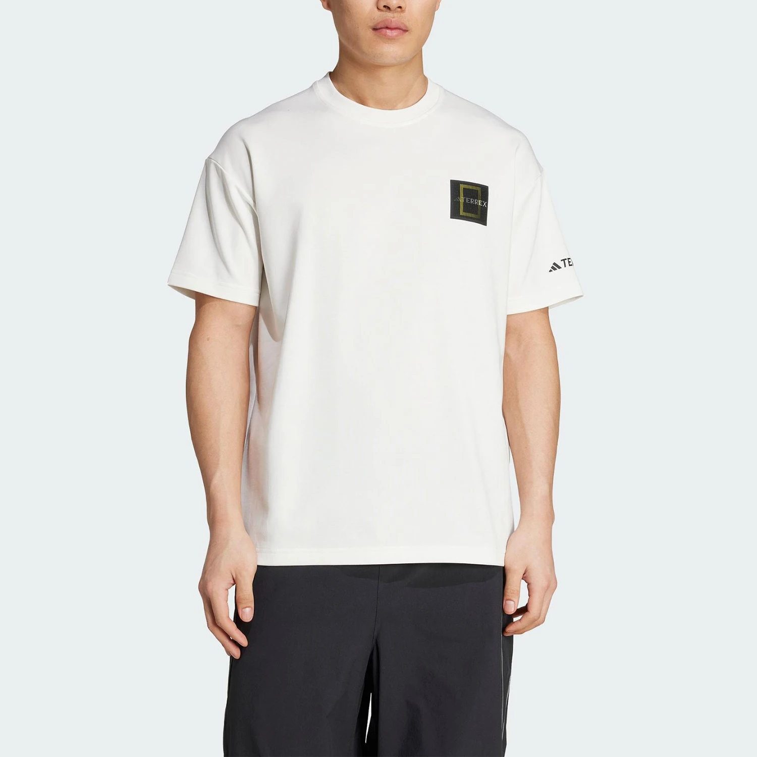 

Adidas genuine 2025 Summer Men's Round-neck Pattern Outdoor Tee KC5417