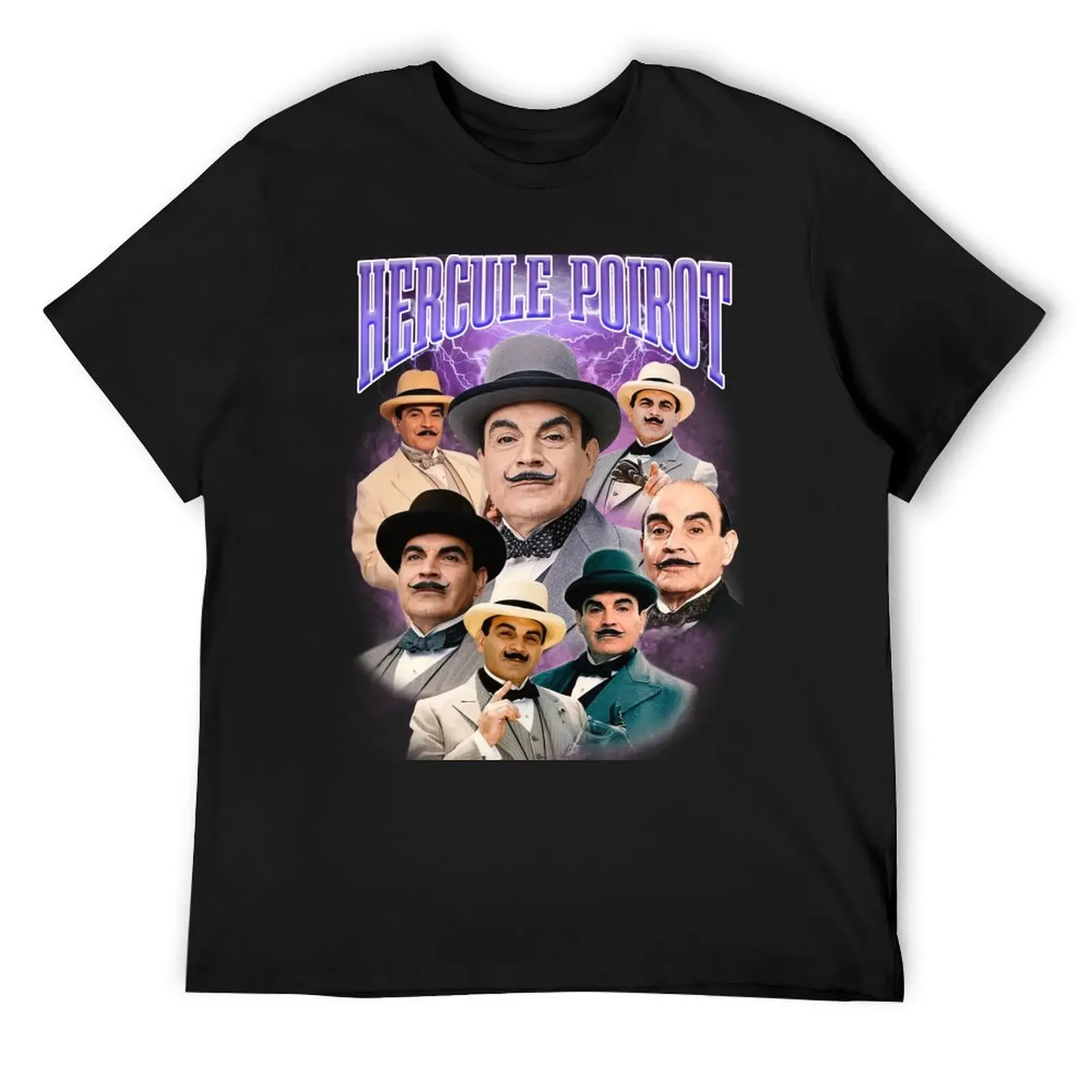 Bootleg 90'S RETRO STYLE HERCULE POIROT RAP T-Shirt summer clothes man clothes mens vintage t shirts