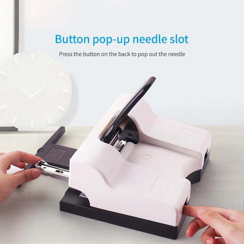 50ST Manual Labor-Saving Double-Row Office Stapler Double-Hole Double-Nail Standard Document Stapler