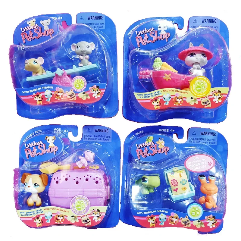 Hasbro Littlest Pet Shop Bobbling หัวตุ๊กตาสัตว์เลี้ยงสัตว์บ้านตุ๊กตาตุ๊กตาขยับแขนขาได้ของเล่นเด็ก Chrostmas ของขวัญ