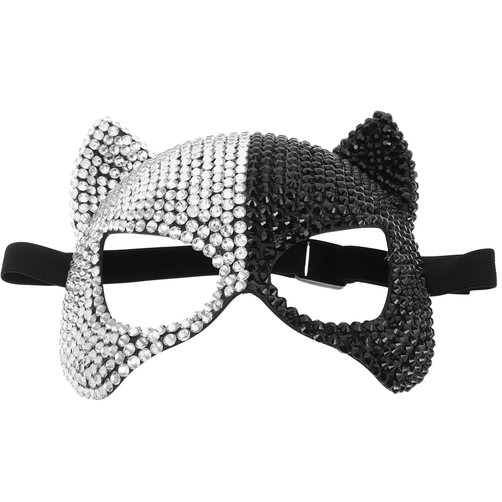 Rhinestone Cat Mask Half Face Masquerade Party Mask for Women Girls Costume Ball Photography Prop Masks for Women Costume