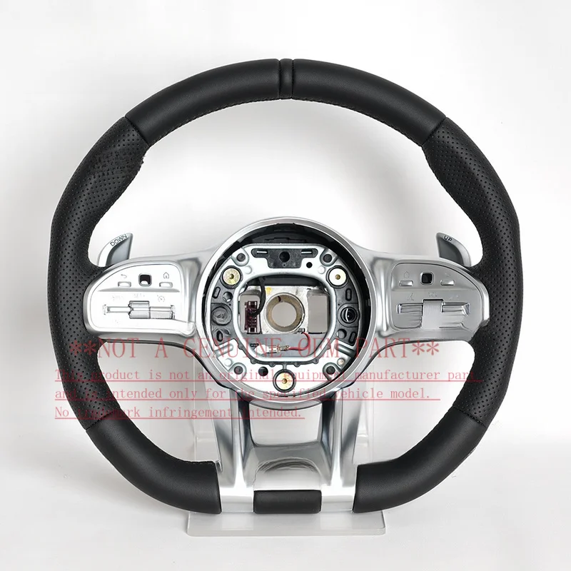 For Mercedes C Class E Class S G Class Old To New Upgrade 809 AMG Full Leather Steering Wheel Assembly Horn Cover Horn