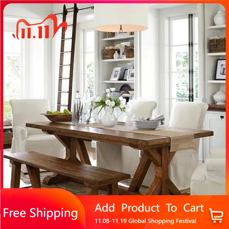 

Деревянный обеденный стол для вечеринок в помещении, современный большой итальянский роскошный центральный обеденный стол, ресторанная кухня, Mesa Comedor, мебель для дома