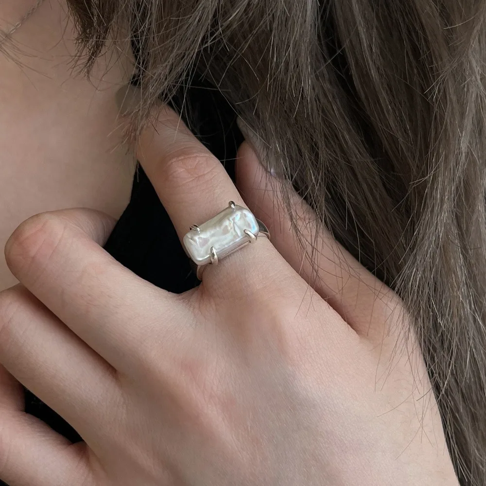 Irregular Imitation Pearl Baroque Adjustable Rings for Women Fashion Fashion  Jewelry Accessories Gift Party 2026 New