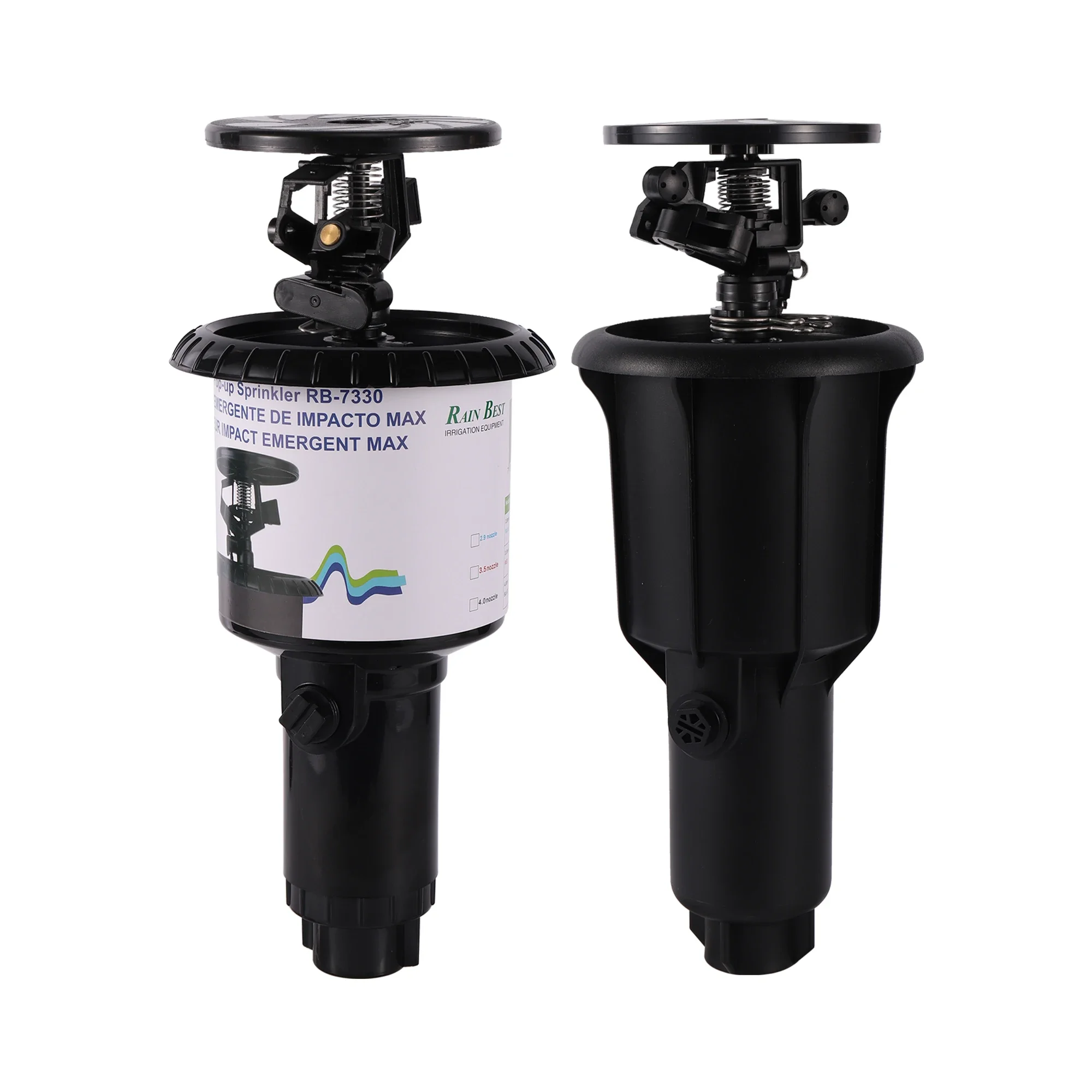 

1/2" 3/4" Pulse Pop-Up Impact Sprinkler Head Adjustable Rocker Rotary Buried Sprinkler Flat Farmland Automatic Irrigation