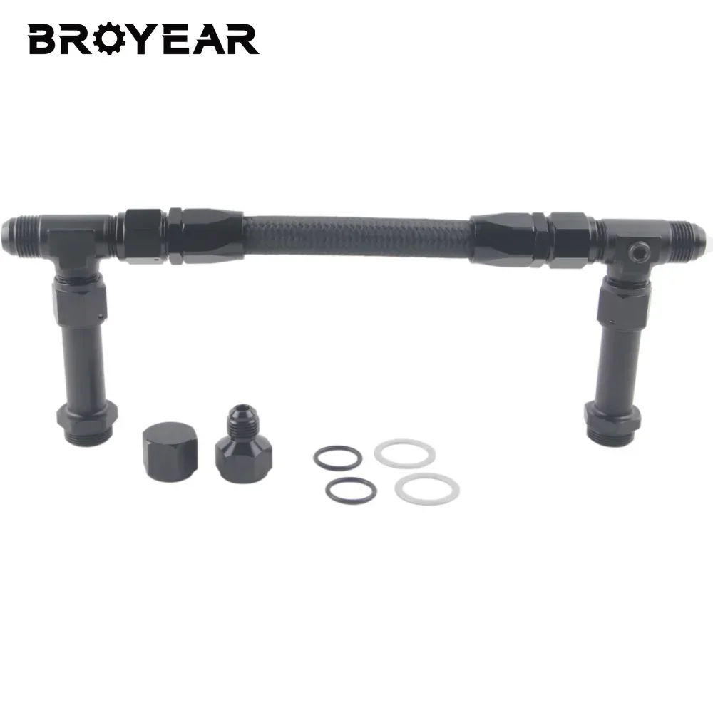 Broyear High Quality 4150 Fuel Line Kit 8AN Male Flare To 7/8