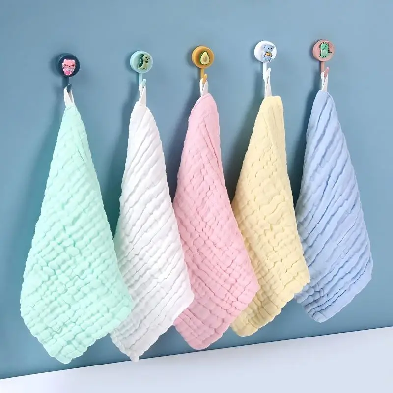 1/3/5 Pcs Plain Gauze Square Towel Baby Drool Towel Six Layer Pure Cotton Newborn Face and Buttocks Towel Children's Small Towel