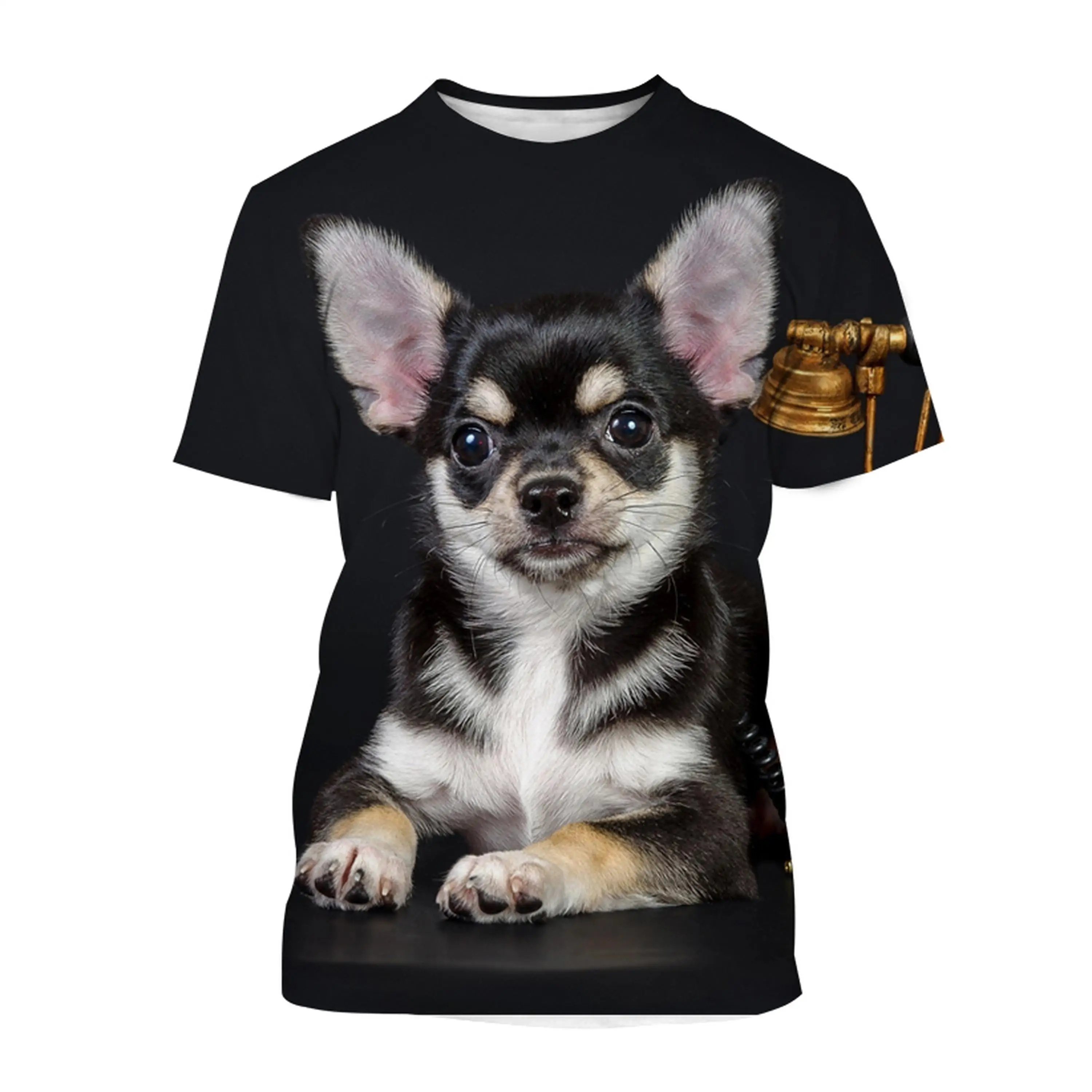 New Summer Fashion Animal Dog Chihuahua 3d Printed T-shirt Men\'s Women\'s Children\'s Street Casual Tops Breathable Lightweight