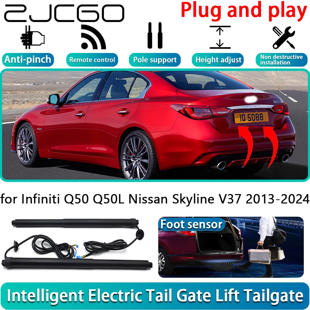 

ZJCGO for Infiniti Q50 Q50L Nissan Skyline V37 2013-2024 OEM Electric Powered Tailgate Power Liftgate Automatic Tailgate System