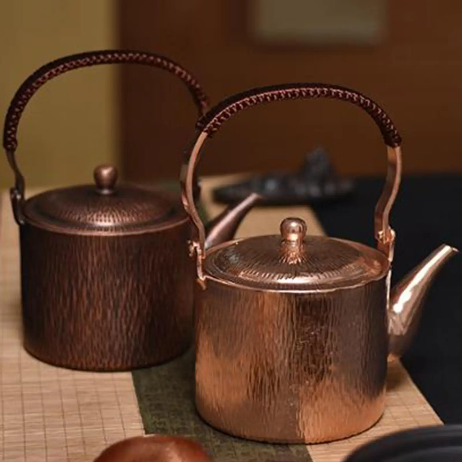 Copper Teapot Tea Maker Tea Dispenser Hot Water Kettle Tea Kettle Teawear for Camping Restaurant Hotel Home Tea Lovers Gift