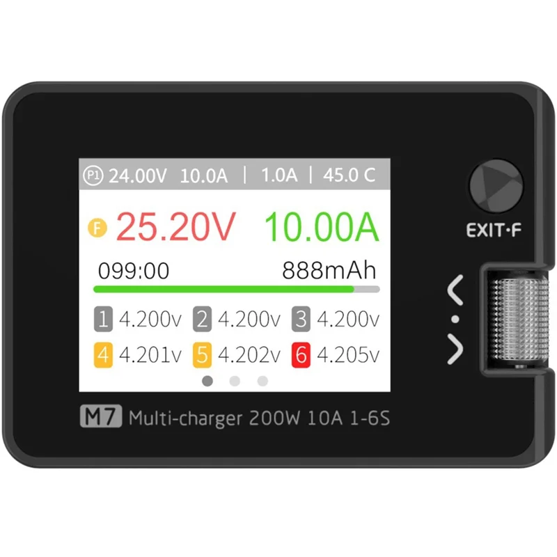 ABRS-M7 200 واط 10A تيار مستمر شاحن ميزان مفرغ مع الجهد سيرفو مدقق ESC تستر شاحن بطارية ليثيوم متوازن