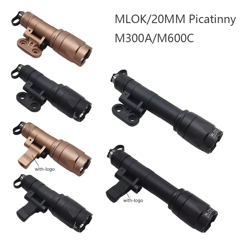 

Tactical Surefire M600C M300A SF Flashlight M300 Led Scout Light 20mm Picatinny Rail M-LOK Mount Airsoft Hunting Gun Lamp