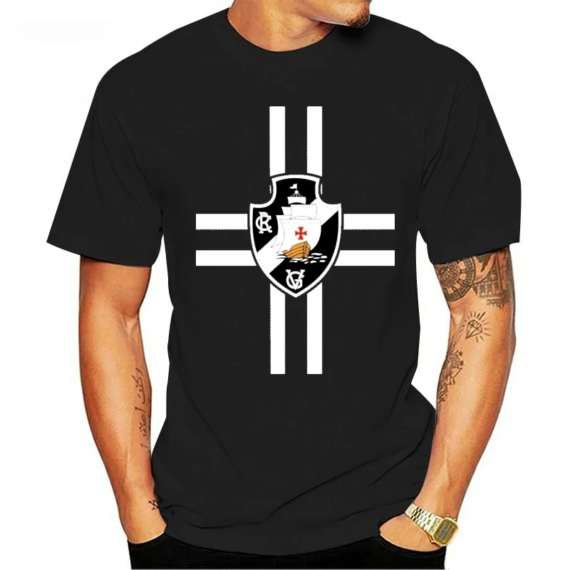 Camiseta de Vasco Da Gama para hombre, camisa negra de Vasco, estampada, de manga corta, informal, impresionante, de algodón, 4xl