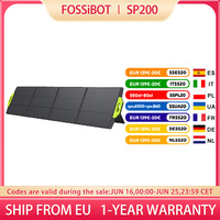 FOSSiBOT SP200 200W Foldable Solar Panel, 23.4% High Cell Efficiency, ETFE Coating, Adjustable Kickstands for Home, RV, Camping