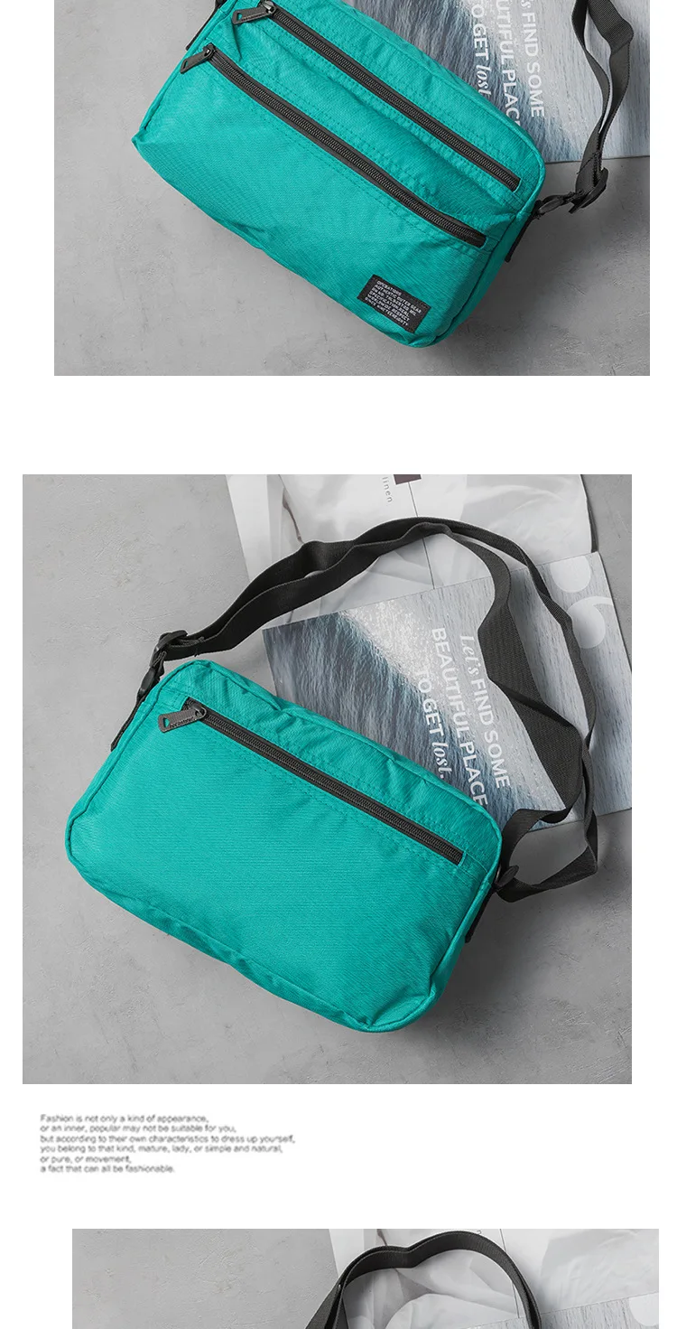 Minimalistische Crossbody-Umhängetasche für Herren, Japanisch Inspirierte Messenger-Tasche, Langlebig Wasserdicht, für Reisen & Täglichen Gebrauch, Unisex – Detail 14