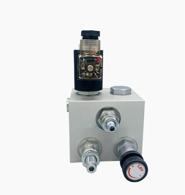 Hydraulic Lift Valve Group Threaded Flow Pressure Oil Line Block, Reversing Solenoid Valve ET04-D100 D90 06