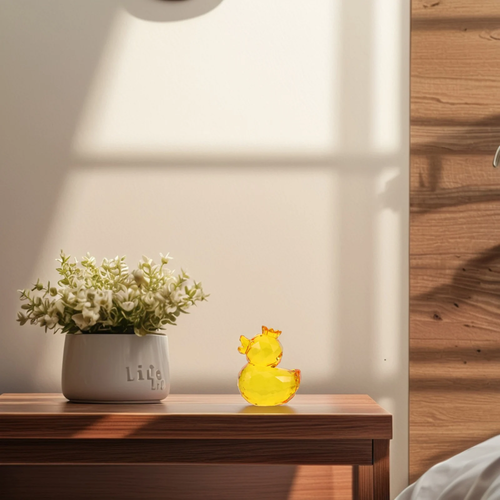 

Large Yellow Duck Candy Machine Acrylic Animal Glow Home Decor Desktop Decoration For Living Room Kids Room Party