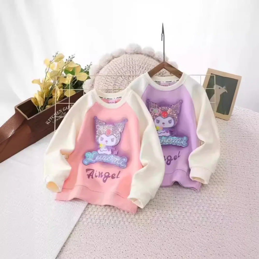 

Spring Autumn Kawaii Sanrio Ins Fashion Children Long Sleeve Clothing Cute Cartoon Shirt Hoodie Sweet Clothing Gifts for Kids