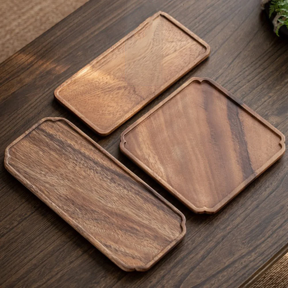 

Wood Serving Tray For Cake Bread Fruit Snacks Storage Multi-Functional Kitchen Tableware Dry Fruit Tray Serving Plate